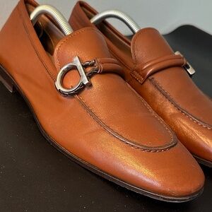 Salvatore Ferragamo Tan Leather Loafers